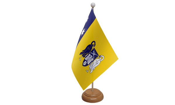 Capital Territory Small Flag with Wooden Stand